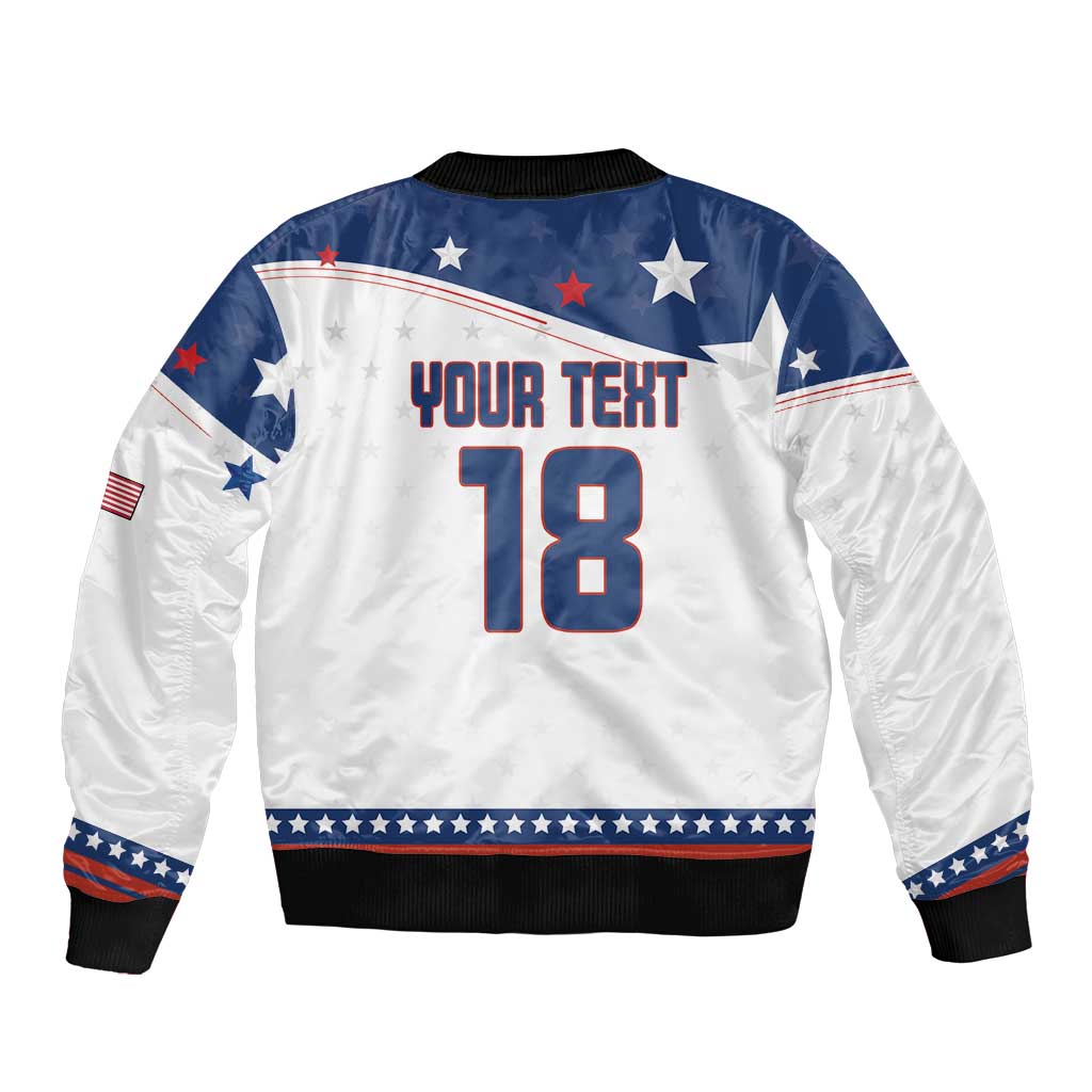 Custom USA Ice Hockey Champions 2026 Bomber Jacket American Eagle Victory Hockey Pride