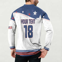 Custom USA Ice Hockey Champions 2026 Button Sweatshirt American Eagle Victory Hockey Pride