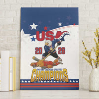 USA Ice Hockey Champions 2026 Canvas Wall Art American Eagle Victory Hockey Pride