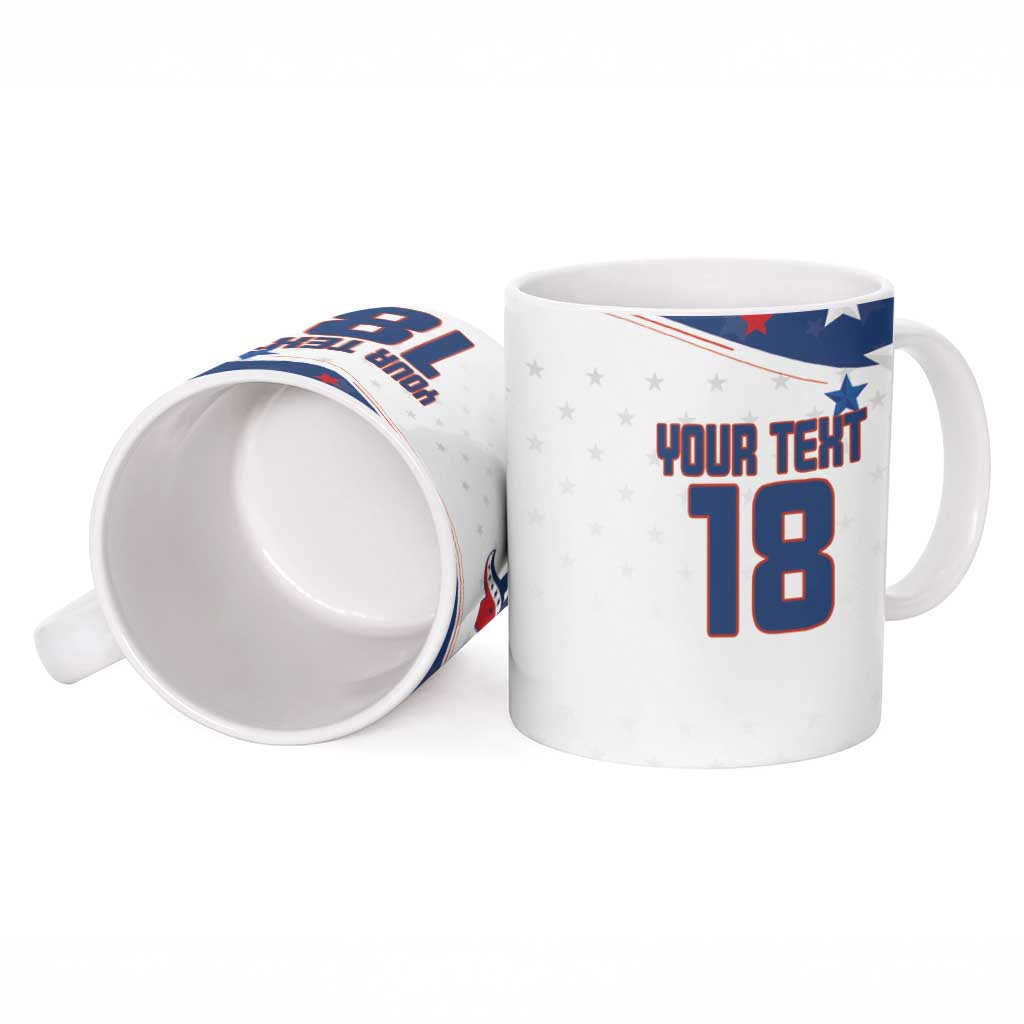 Custom USA Ice Hockey Champions 2026 Ceramic Mug American Eagle Victory Hockey Pride