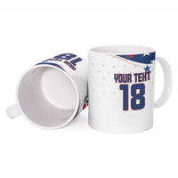 Custom USA Ice Hockey Champions 2026 Ceramic Mug American Eagle Victory Hockey Pride