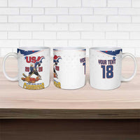 Custom USA Ice Hockey Champions 2026 Ceramic Mug American Eagle Victory Hockey Pride