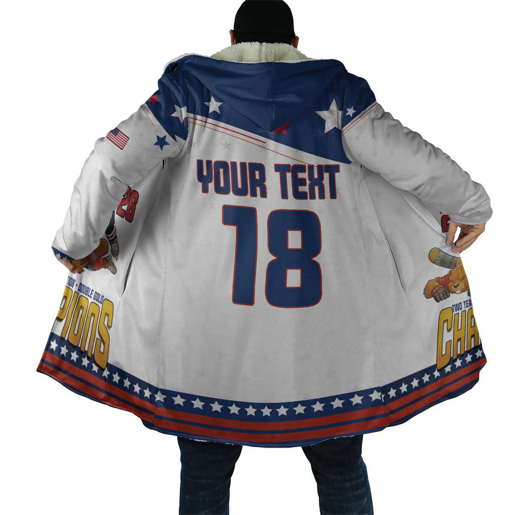 Custom USA Ice Hockey Champions 2026 Cloak American Eagle Victory Hockey Pride