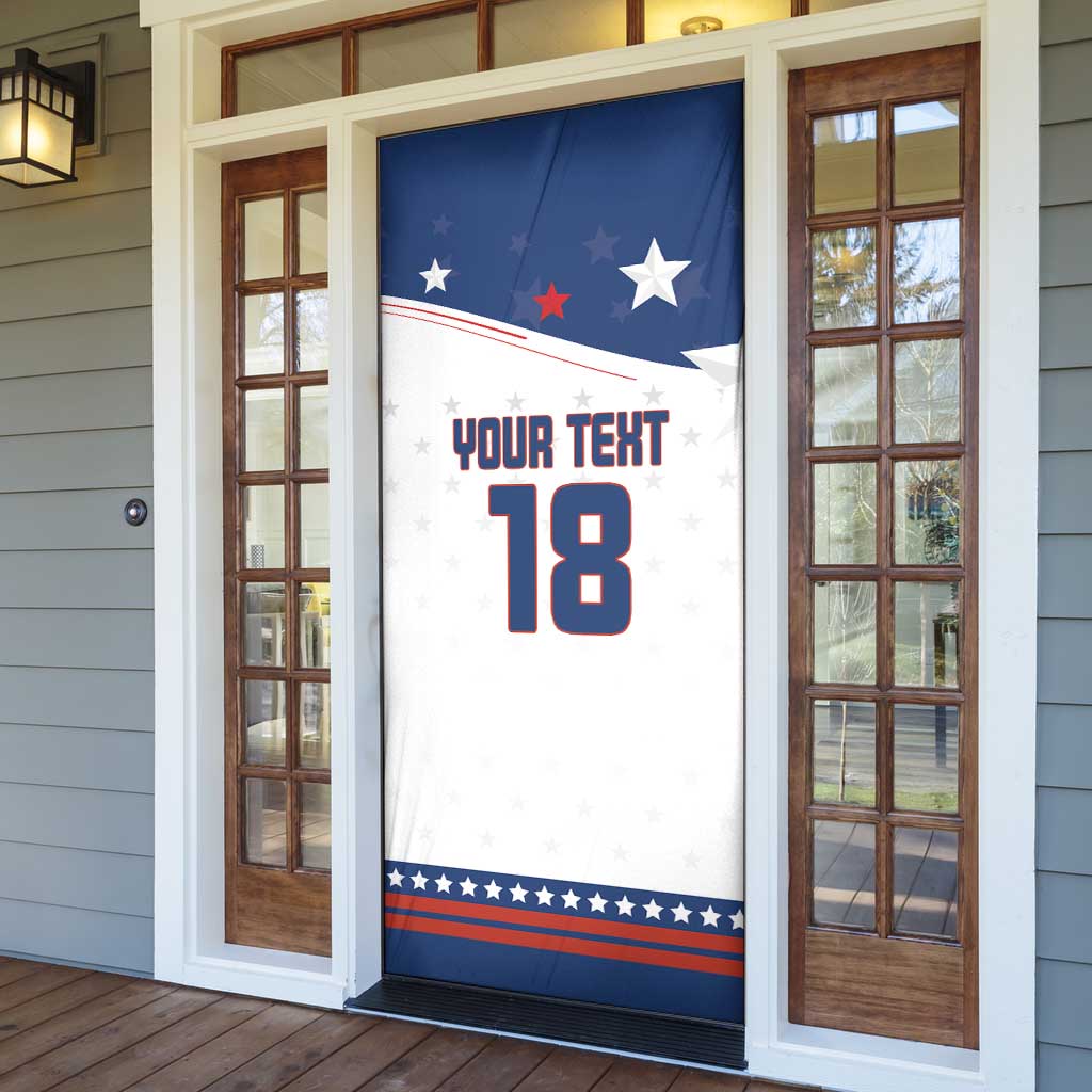 Custom USA Ice Hockey Champions 2026 Door Cover American Eagle Victory Hockey Pride