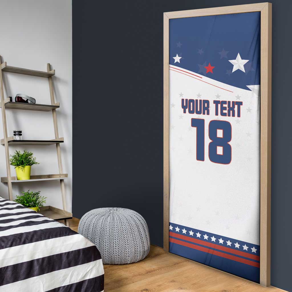 Custom USA Ice Hockey Champions 2026 Door Cover American Eagle Victory Hockey Pride