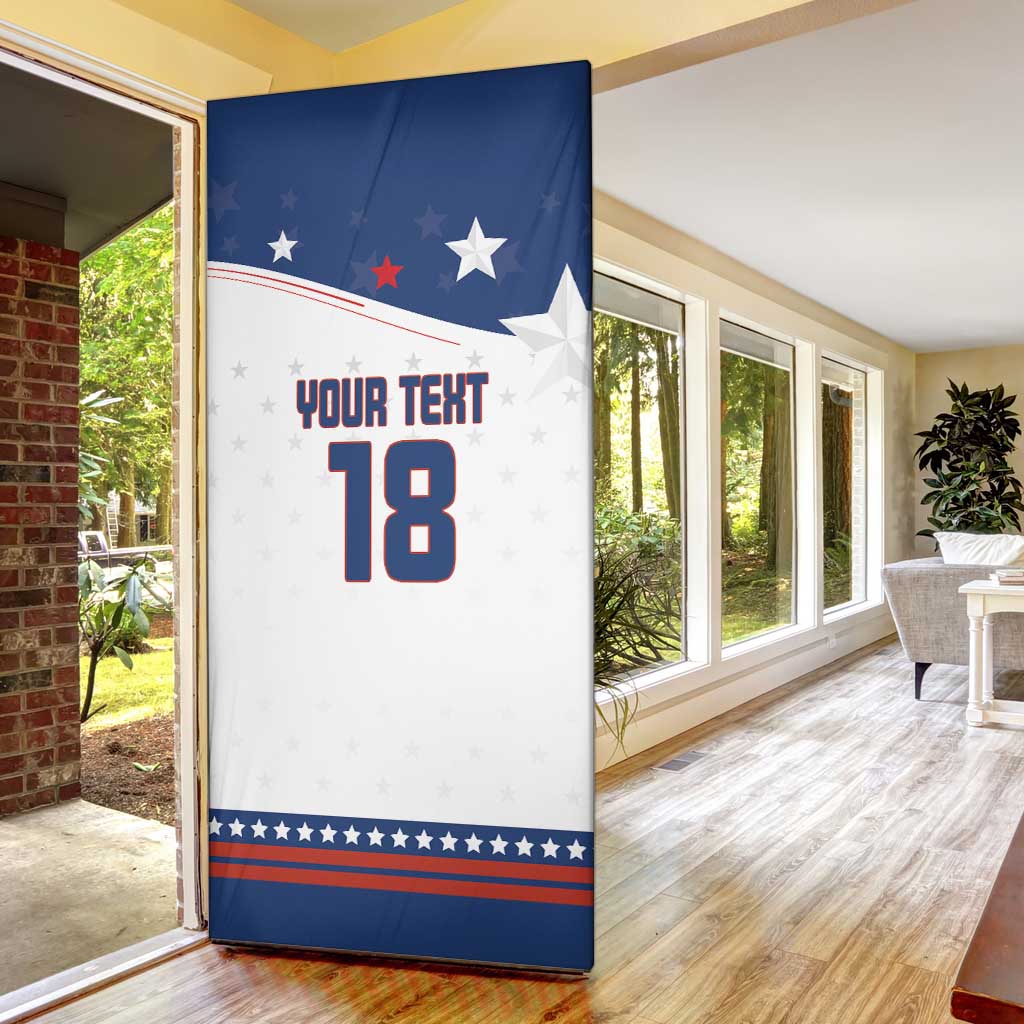 Custom USA Ice Hockey Champions 2026 Door Cover American Eagle Victory Hockey Pride