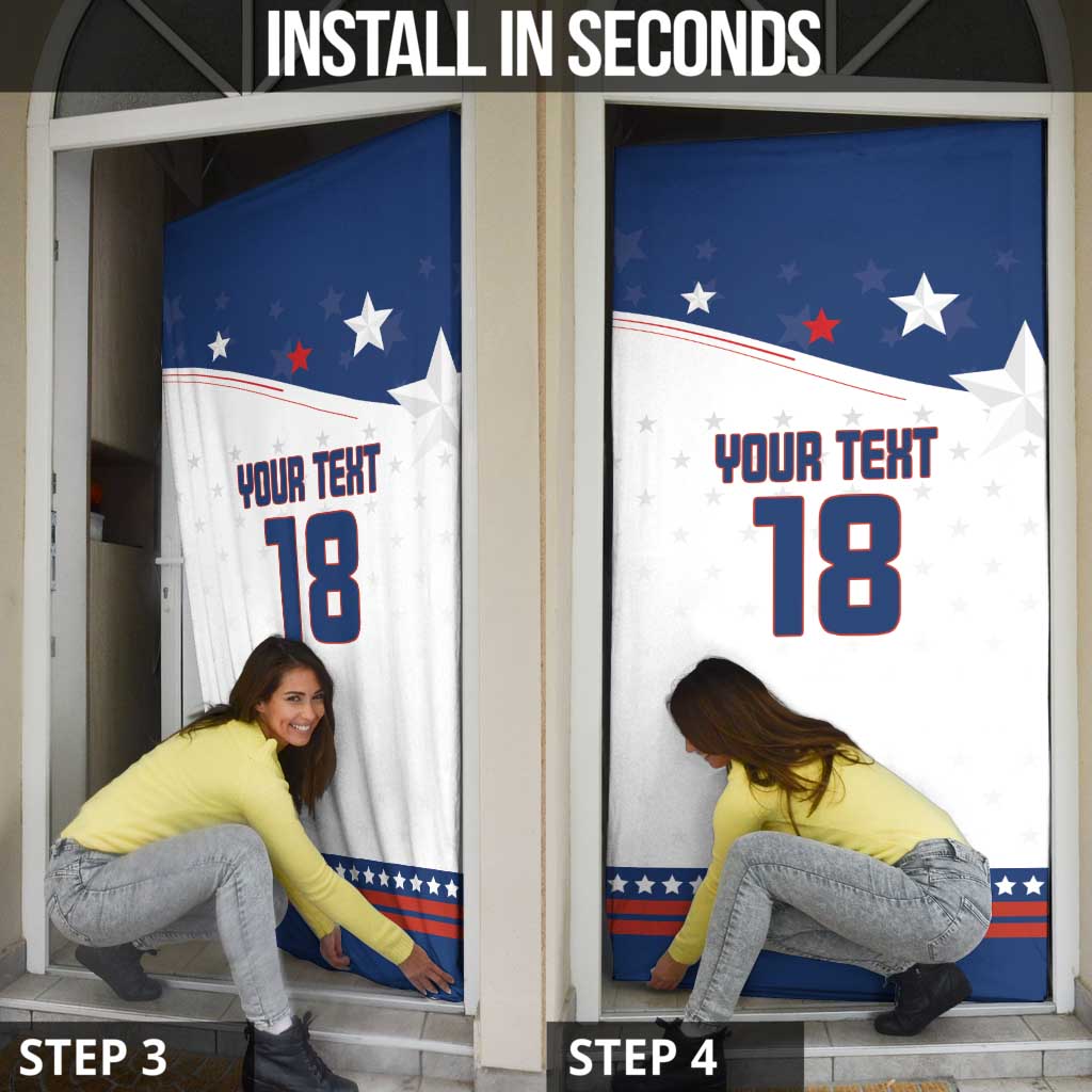 Custom USA Ice Hockey Champions 2026 Door Cover American Eagle Victory Hockey Pride