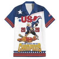 Custom USA Ice Hockey Champions 2026 Hawaiian Shirt American Eagle Victory Hockey Pride