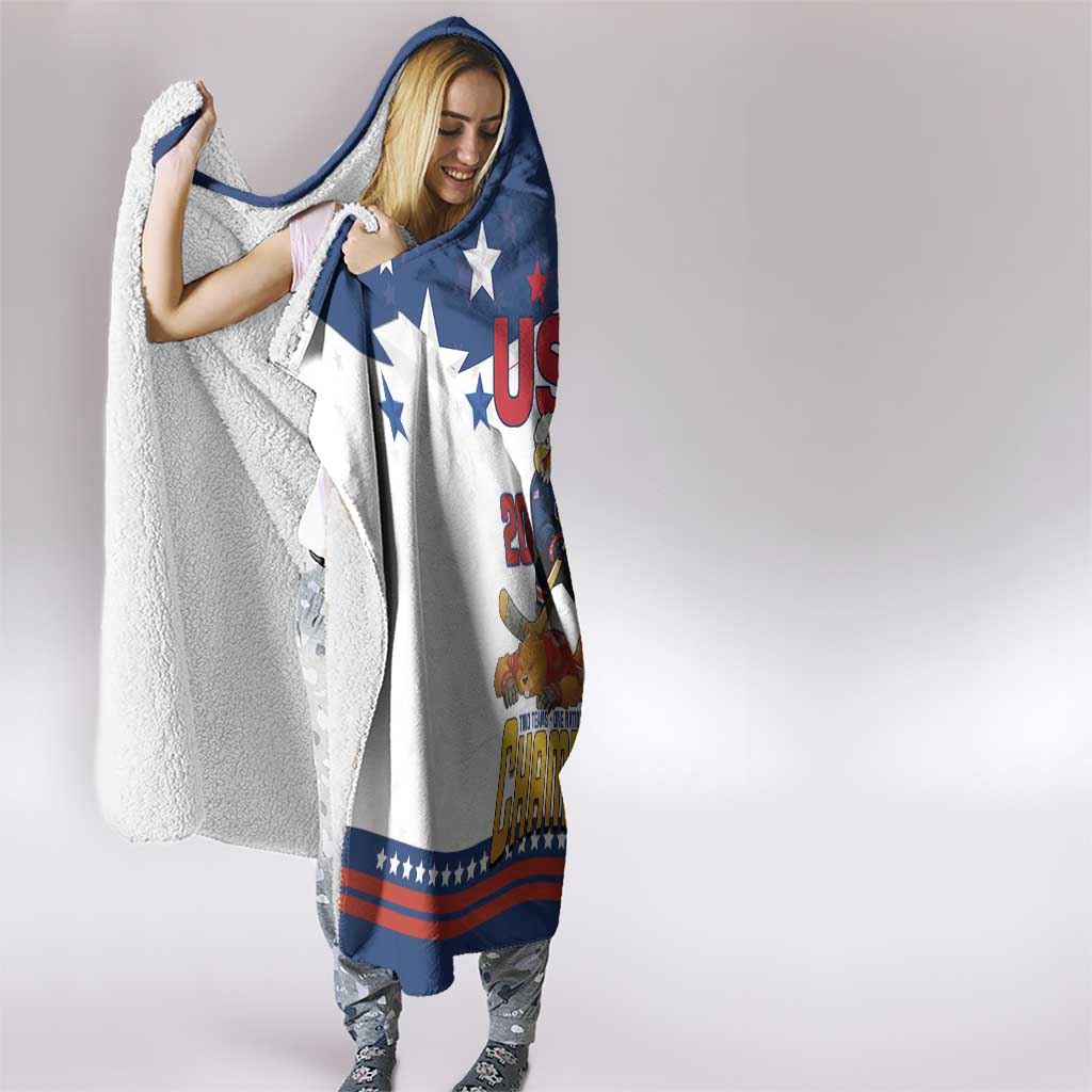 USA Ice Hockey Champions 2026 Hooded Blanket American Eagle Victory Hockey Pride