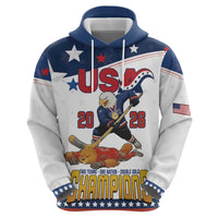 Custom USA Ice Hockey Champions 2026 Hoodie American Eagle Victory Hockey Pride