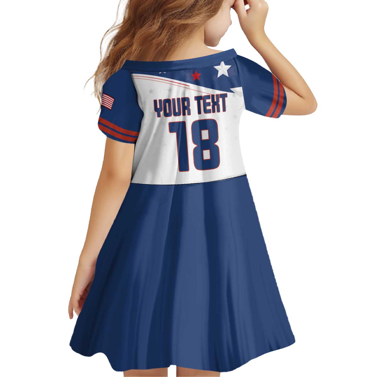 Custom USA Ice Hockey Champions 2026 Kid Short Sleeve Dress American Eagle Victory Hockey Pride