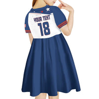 Custom USA Ice Hockey Champions 2026 Kid Short Sleeve Dress American Eagle Victory Hockey Pride