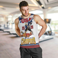 Custom USA Ice Hockey Champions 2026 Men Tank Top American Eagle Victory Hockey Pride