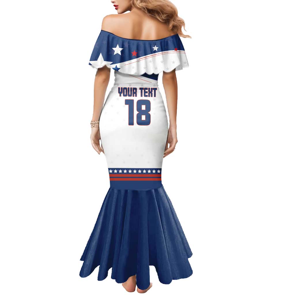 Custom USA Ice Hockey Champions 2026 Mermaid Dress American Eagle Victory Hockey Pride