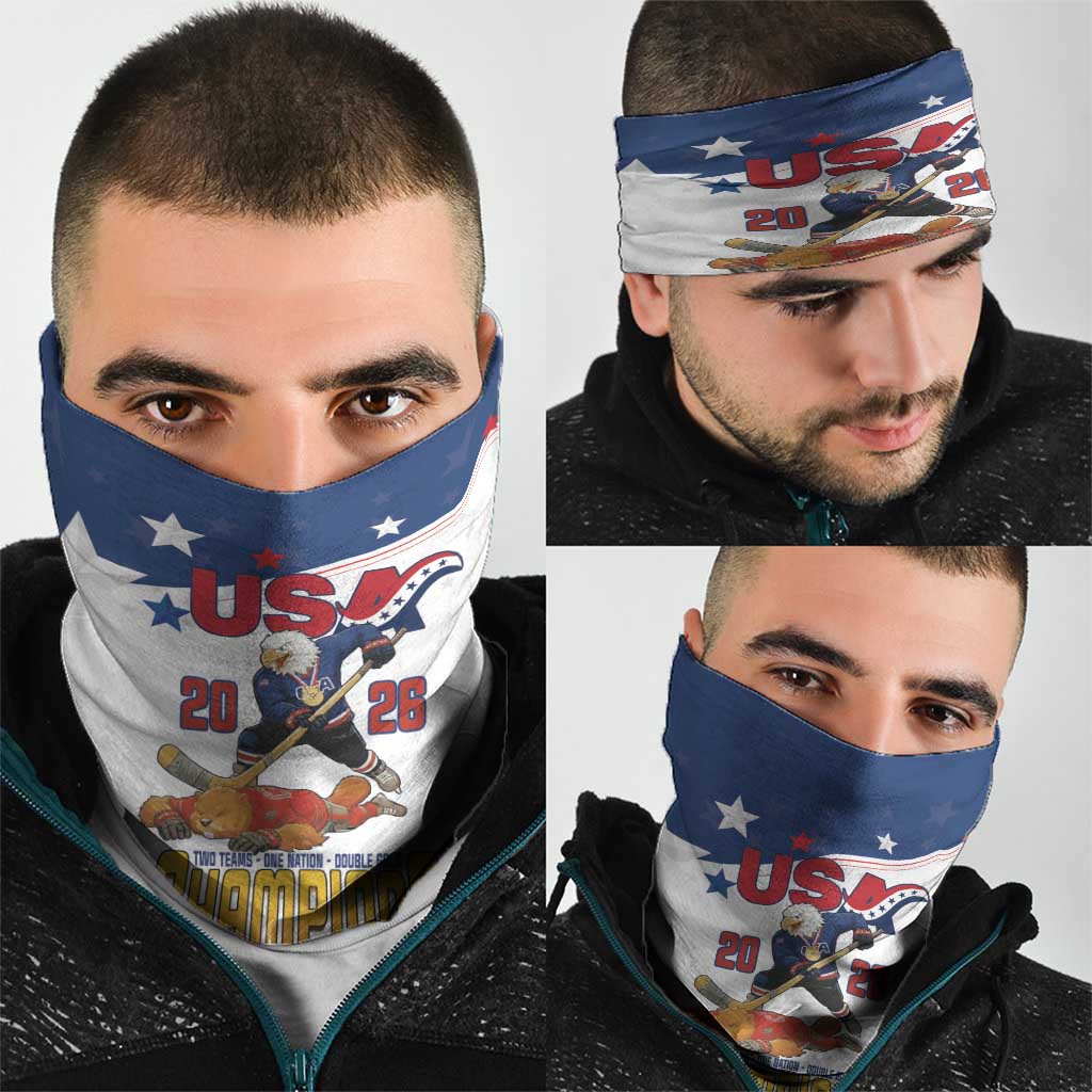 USA Ice Hockey Champions 2026 Neck Gaiter American Eagle Victory Hockey Pride