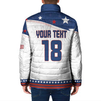 Custom USA Ice Hockey Champions 2026 Padded Jacket American Eagle Victory Hockey Pride