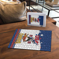 USA Ice Hockey Champions 2026 Puzzle American Eagle Victory Hockey Pride