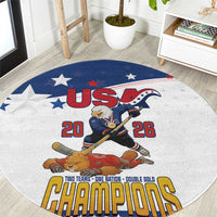 USA Ice Hockey Champions 2026 Round Carpet American Eagle Victory Hockey Pride