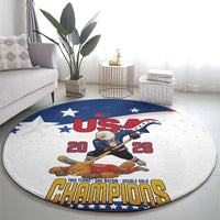 USA Ice Hockey Champions 2026 Round Carpet American Eagle Victory Hockey Pride