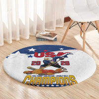 USA Ice Hockey Champions 2026 Round Carpet American Eagle Victory Hockey Pride