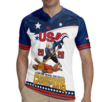 Custom USA Ice Hockey Champions 2026 Rugby Jersey American Eagle Victory Hockey Pride