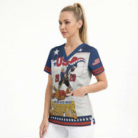 Custom USA Ice Hockey Champions 2026 Scrub Top American Eagle Victory Hockey Pride