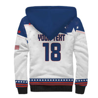 Custom USA Ice Hockey Champions 2026 Sherpa Hoodie American Eagle Victory Hockey Pride