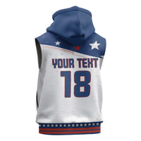 Custom USA Ice Hockey Champions 2026 Sleeveless Zip Hoodie American Eagle Victory Hockey Pride