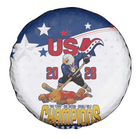 USA Ice Hockey Champions 2026 Spare Tire Cover American Eagle Victory Hockey Pride