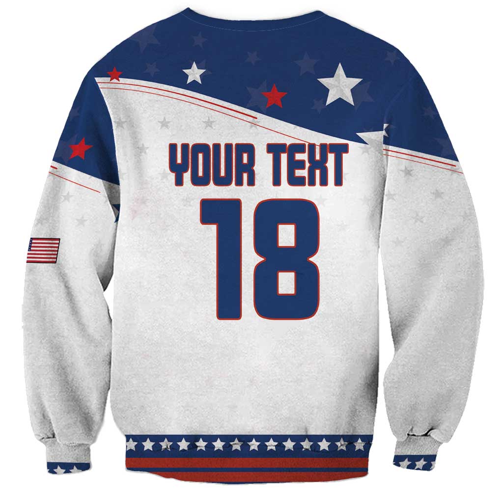 Custom USA Ice Hockey Champions 2026 Sweatshirt American Eagle Victory Hockey Pride