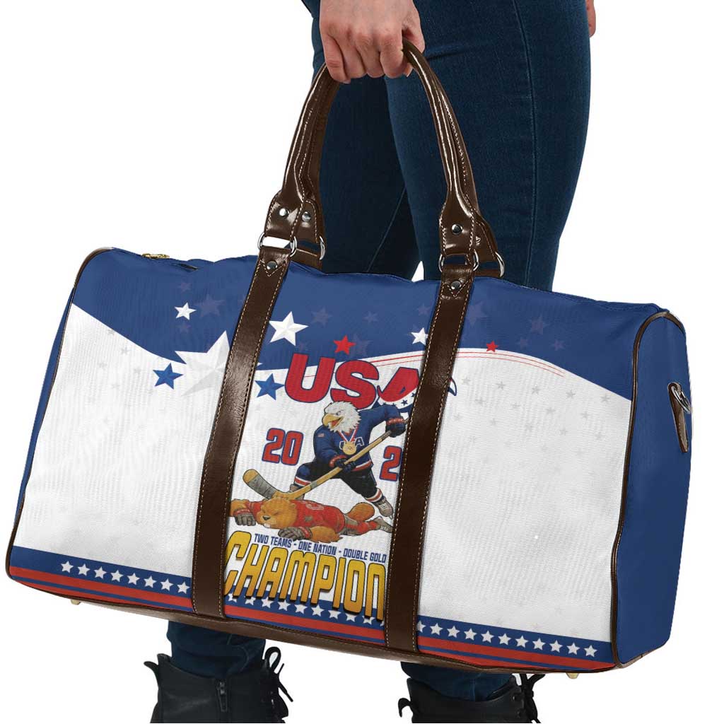 USA Ice Hockey Champions 2026 Travel Bag American Eagle Victory Hockey Pride