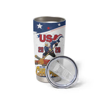 Custom USA Ice Hockey Champions 2026 Tumbler Cup American Eagle Victory Hockey Pride