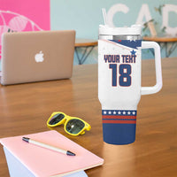 Custom USA Ice Hockey Champions 2026 Tumbler With Handle American Eagle Victory Hockey Pride