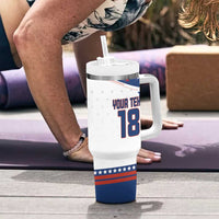 Custom USA Ice Hockey Champions 2026 Tumbler With Handle American Eagle Victory Hockey Pride