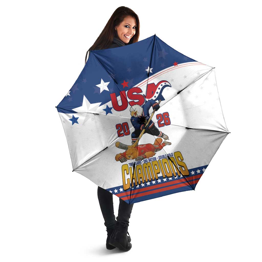 USA Ice Hockey Champions 2026 Umbrella American Eagle Victory Hockey Pride