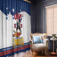 USA Ice Hockey Champions 2026 Window Curtain American Eagle Victory Hockey Pride