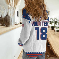 Custom USA Ice Hockey Champions 2026 Women Casual Shirt American Eagle Victory Hockey Pride
