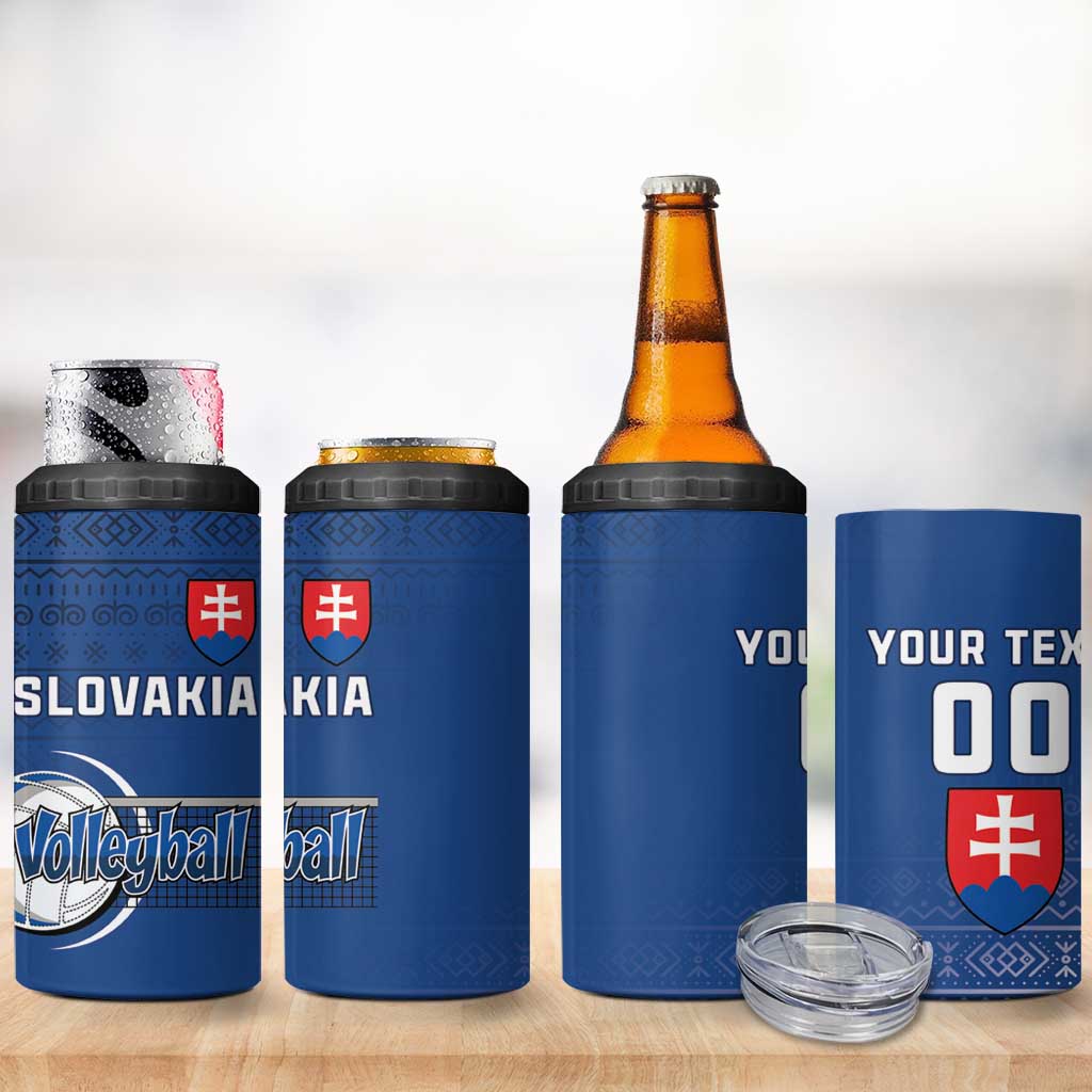 Custom Slovakia Volleyball 4 in 1 Can Cooler Tumbler Come On Repre
