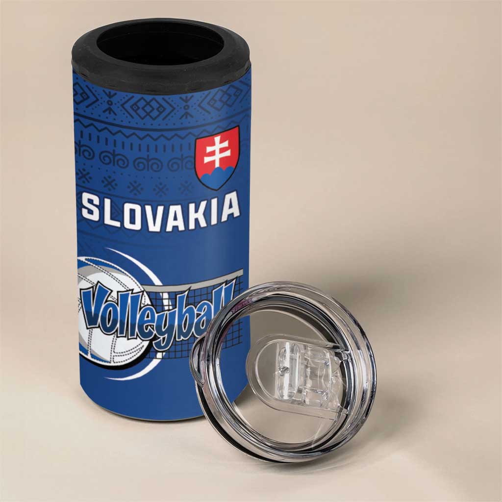 Custom Slovakia Volleyball 4 in 1 Can Cooler Tumbler Come On Repre