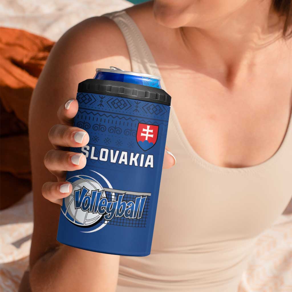 Custom Slovakia Volleyball 4 in 1 Can Cooler Tumbler Come On Repre