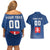 Custom Slovakia Volleyball Couples Matching Off Shoulder Short Dress and Hawaiian Shirt Come On Repre
