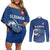 Custom Slovakia Volleyball Couples Matching Off Shoulder Short Dress and Long Sleeve Button Shirt Come On Repre