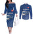 Custom Slovakia Volleyball Couples Matching Off The Shoulder Long Sleeve Dress and Long Sleeve Button Shirt Come On Repre