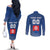 Custom Slovakia Volleyball Couples Matching Off The Shoulder Long Sleeve Dress and Long Sleeve Button Shirt Come On Repre