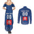 Custom Slovakia Volleyball Couples Matching Summer Maxi Dress and Long Sleeve Button Shirt Come On Repre