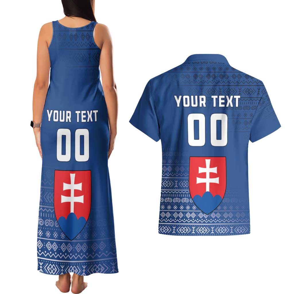 Custom Slovakia Volleyball Couples Matching Tank Maxi Dress and Hawaiian Shirt Come On Repre
