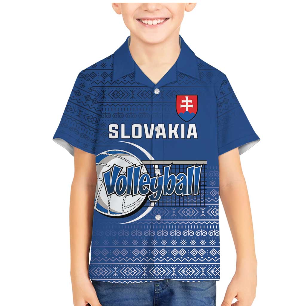 Custom Slovakia Volleyball Family Matching Mermaid Dress and Hawaiian Shirt Come On Repre