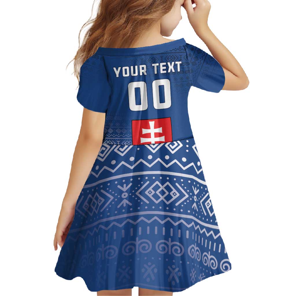 Custom Slovakia Volleyball Family Matching Short Sleeve Bodycon Dress and Hawaiian Shirt Come On Repre