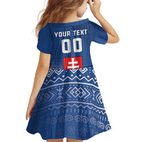 Custom Slovakia Volleyball Family Matching Summer Maxi Dress and Hawaiian Shirt Come On Repre