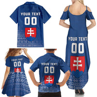 Custom Slovakia Volleyball Family Matching Summer Maxi Dress and Hawaiian Shirt Come On Repre